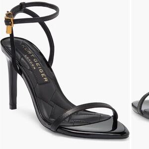Kurt Geiger Black Stiletto Heels Strappy Sandals